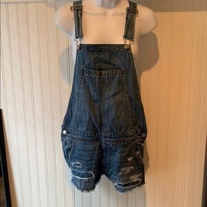 American Eagle Distressed Overalls
